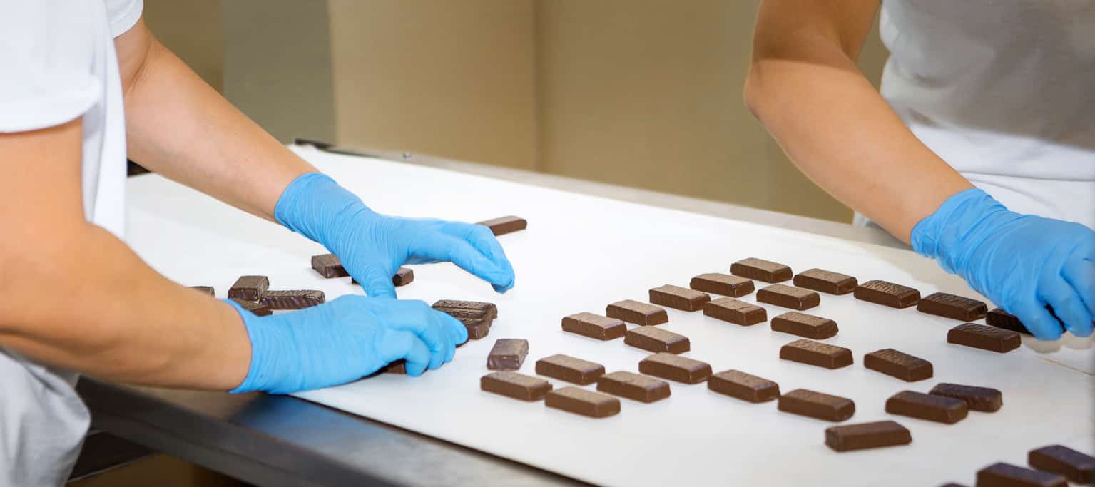 bande transporteuse chocolat - ramassage truffe choco